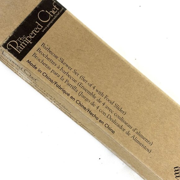 Pampered Chef  BBQ Skewer #2701 Chef Hat  Set of 4 NIB - Picture 3 of 11